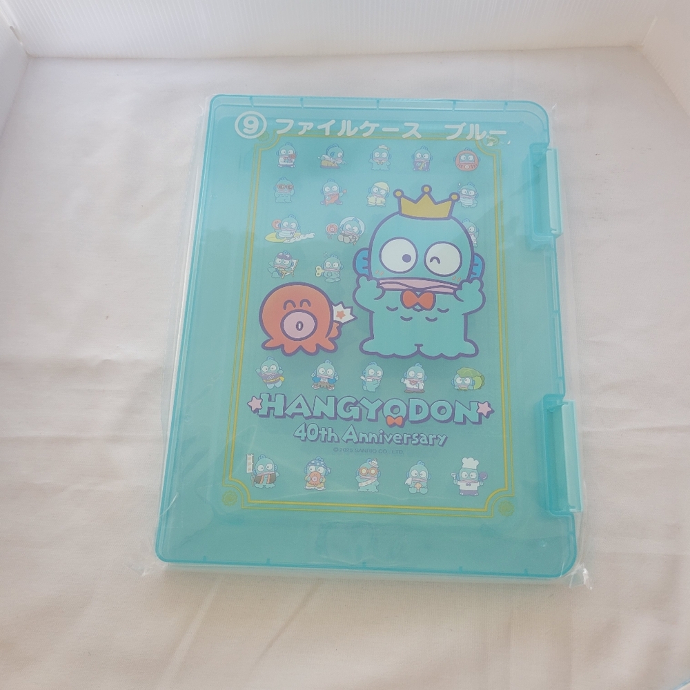 Authentic Hangyodon Sanrio 40th Anniversary Hard File Case Blue